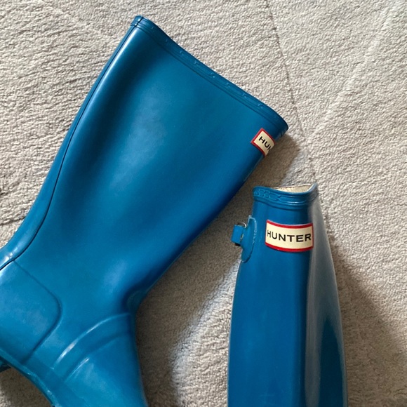 HUNTER BOOT HIGH GLOSS BLUE - Picture 2 of 6